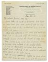 CARVER, GEORGE WASHINGTON. Autograph Letter Signed, G.W. Carver, to Mrs. Lee [former Tuskegee Choir leader Jennie C. Lee],